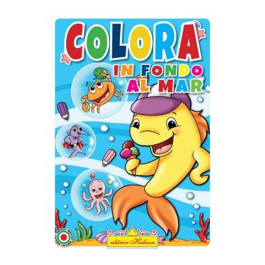 Libro da colorare in fondo al mar