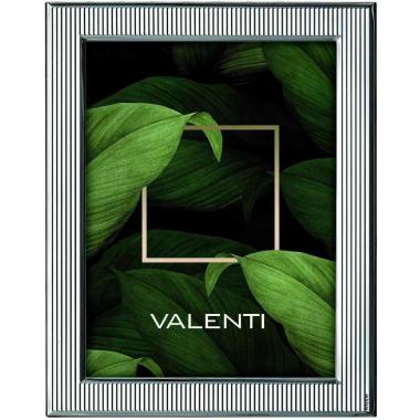 Cornice portafoto righe guillochè retro legno 18x24 cm Valenti