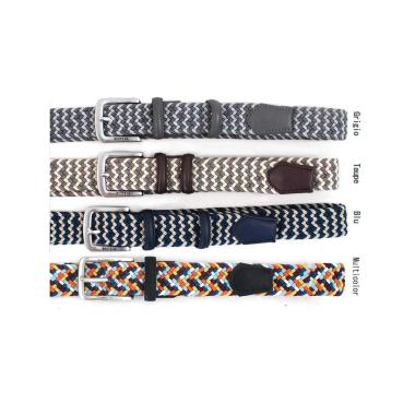 Cintura uomo elasticia in cuoio rigenerato Route 66