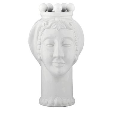 Vaso volto Frangipani bianco Villa Altachiara