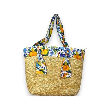 Borsa mare grande in maglia di grano