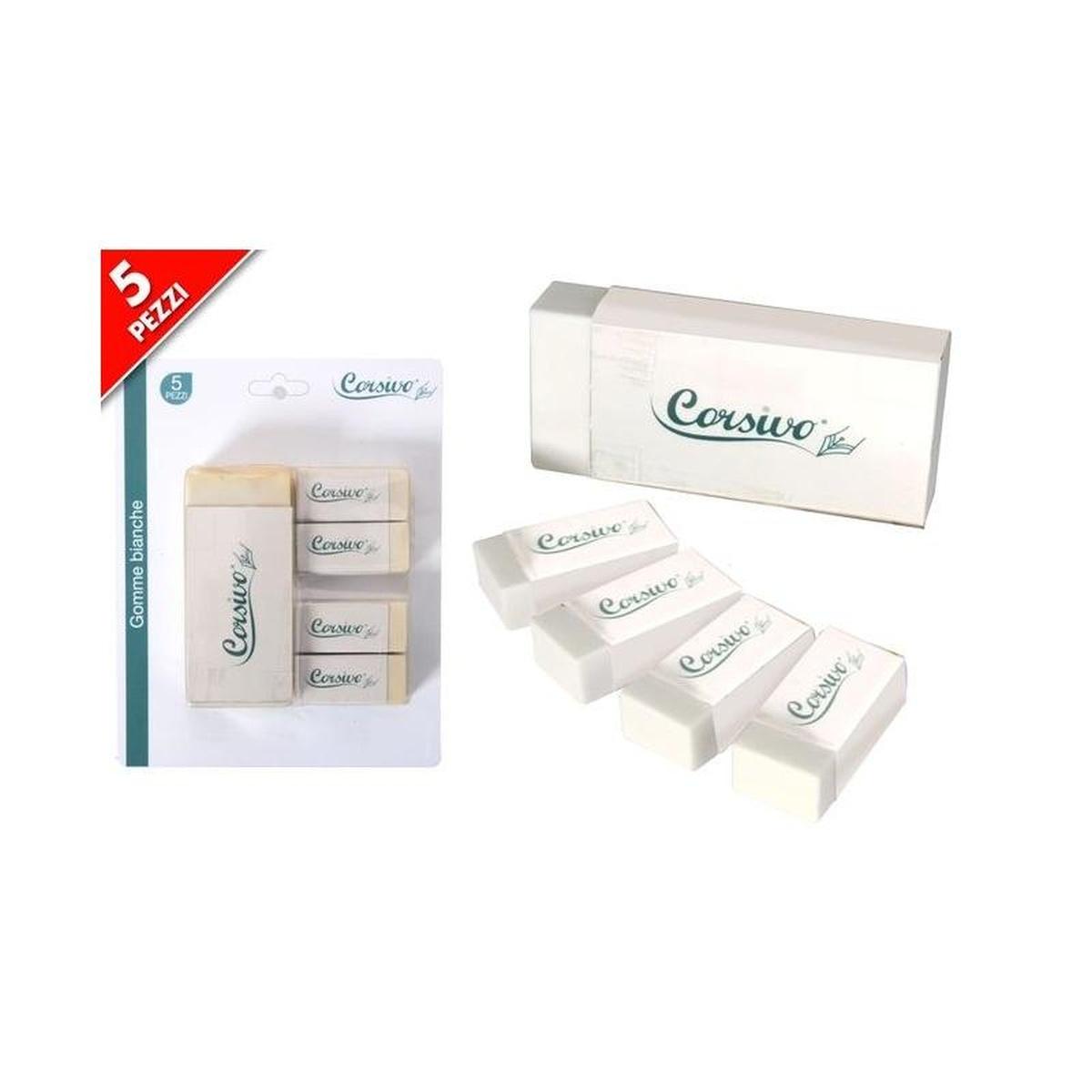 Set 5 gomme bianche