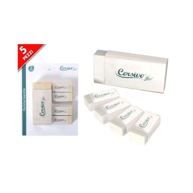 Set 5 gomme bianche