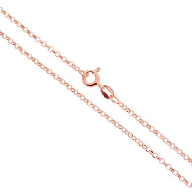 Catena Rolo Diamantata 027 sezione mm 2.1 lunghezza cm 50 in ARGENTO 925 Galvanica Rosa