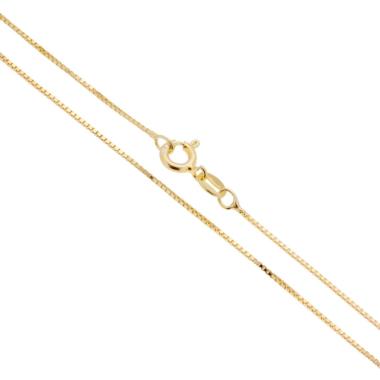 Catena Veneziana Diamantata 015 sezione mm 0.8 lunghezza cm 40 in ARGENTO 925 Galvanica Oro