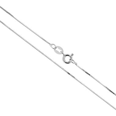 Catena Veneziana Diamantata 012 sezione mm 0.7 lunghezza cm 45 in ARGENTO 925 Galvanica Rodio