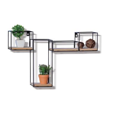 Mensola in ferro con 3 ripiani 54x12xh.34 cm