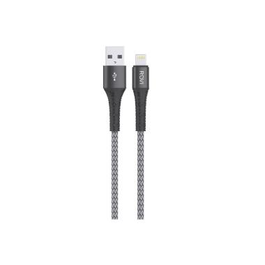 Fabric cavo ricarica SA21I silver in tessuto da USB a Lightning 1,5m 2.4A Rovi