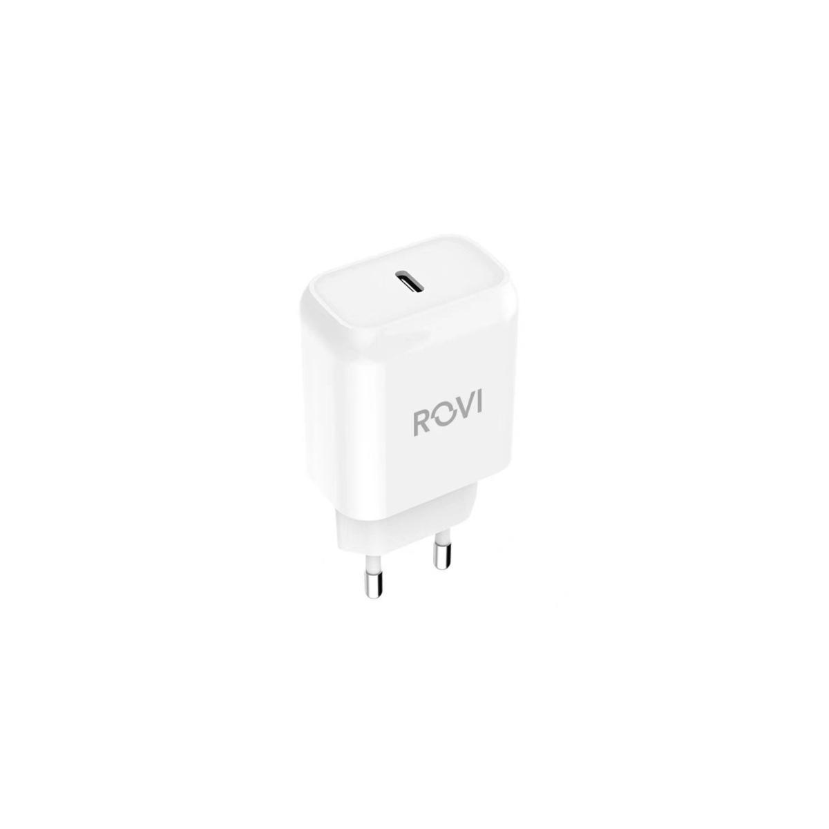 Caricatore da muro rapido 1 porta USB-C 25W PD White Rovi