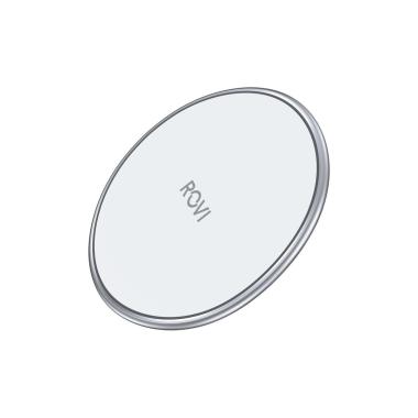 Connettore caricabatterie bianco wireless 15W Rovi