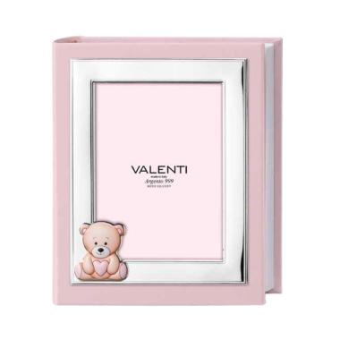 Album portafoto orso cuore multicolor 20x25 cm con cornice 13x18 cm Valenti