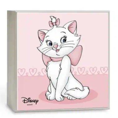 Lampada da comodino soffio Gli Aristogatti Gattina Minou 14x14 cm Valenti