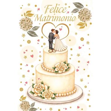 Biglietto felice matrimonio 2 soggetti