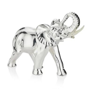 Elefante in resina argento h.17 cm  Valenti