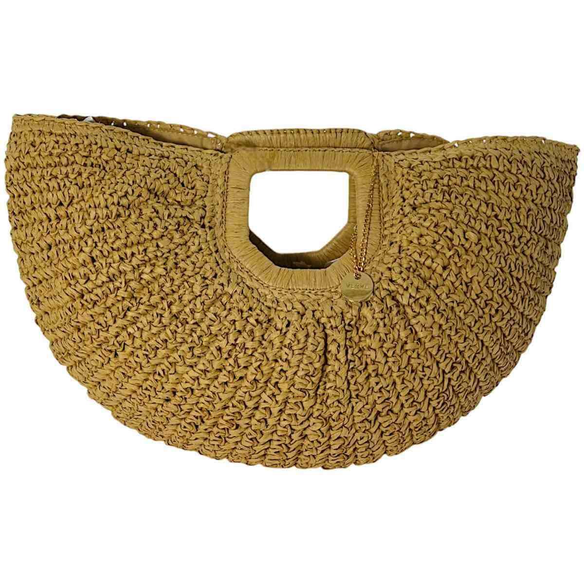 Borsa mare donna mezzaluna in paglia Verve