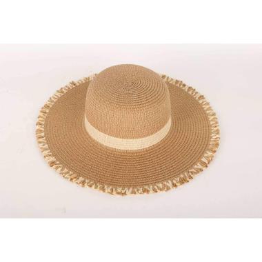 Cappello mare donna a falda larga sfrangiata Verve