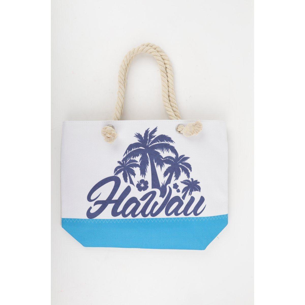 Borsa mare donna con manici in corda e cerniera ''Hawaii'' Verve