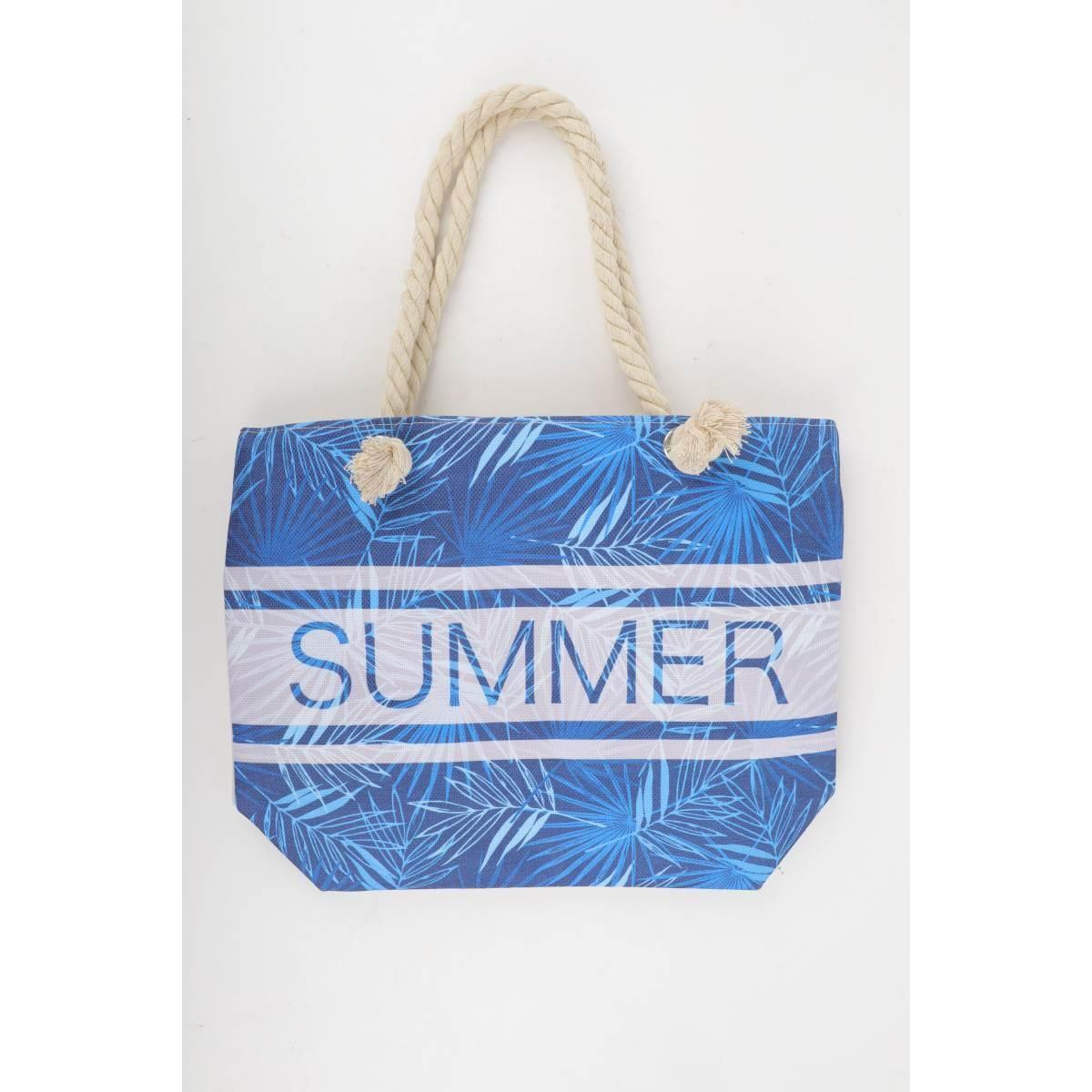 Borsa mare donna con manici in corda e cerniera ''Summer'' Verve