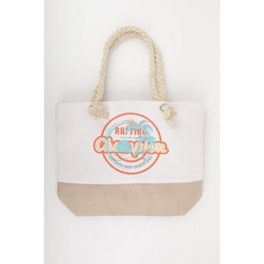 Borsa mare donna con manici in corda e cerniera Verve