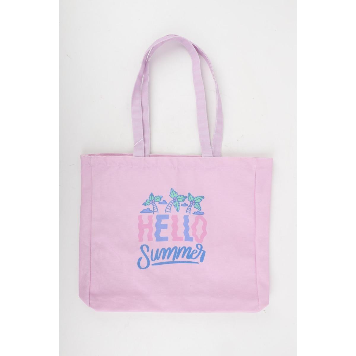 Borsa mare rosa donna aperta sacca shopping ''Hello Summer'' Verve