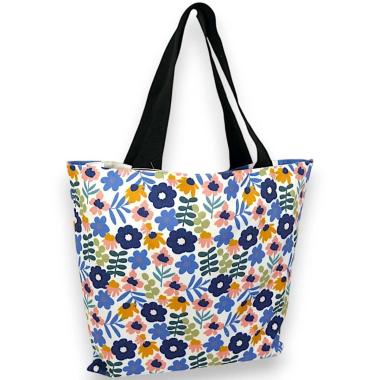 Borsa mare donna double face reversibile stampa fiori Verve