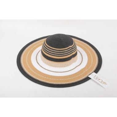 Cappello mare donna a falda larga fantasia cerchi Verve
