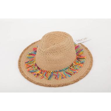 Cappello mare donna panama a falda larga sfrangiata Verve