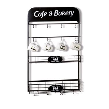 Mensoliera da parete in metallo 57x12,5xh.102