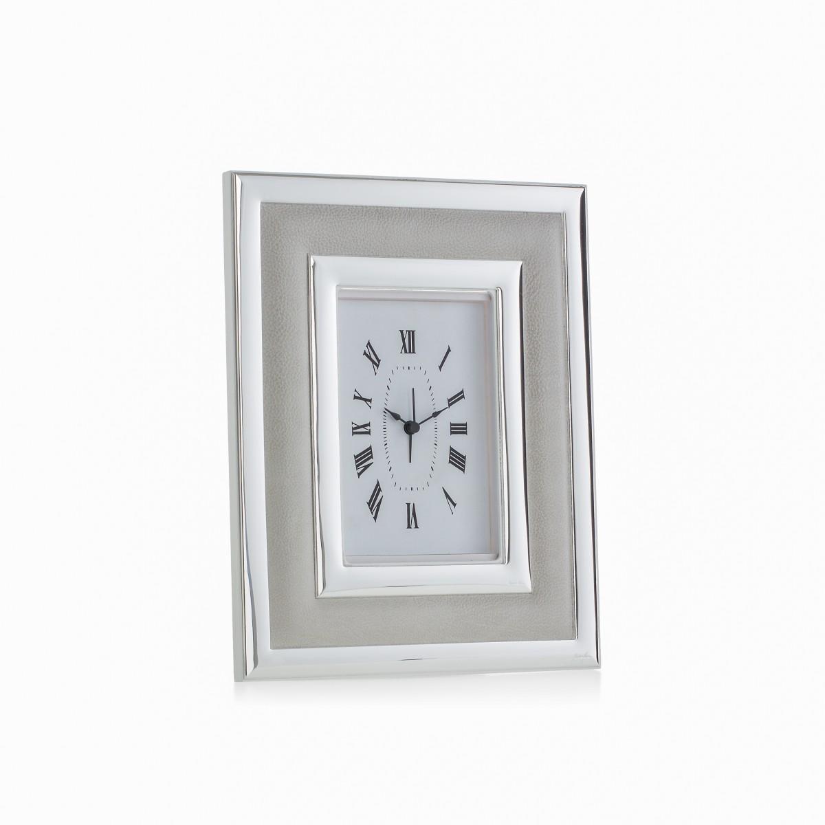 Orologio 9x13 con pelle grigio