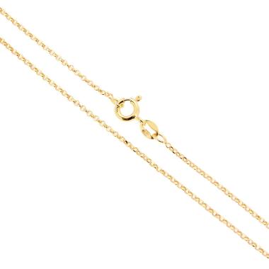 Catena Rolo Diamantata 022 sezione mm 1.5 lunghezza cm 40 in ARGENTO 925 Galvanica Oro