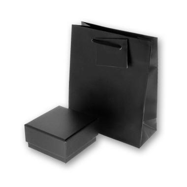 Astuccio multiuso per Gioielli cm 7.3 x 7.3 h 4 colore Nero con Shopper inclusa