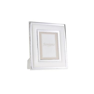 Portafoto 9X13 con pelle bianca