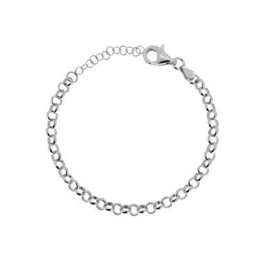 Bracciale Catena Rolo 070 mm 4.5 in ARGENTO 925 Galvanica Rodio