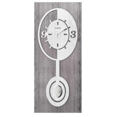 Orologio da parete su base legno 80x35 cm laserato stile cerchi