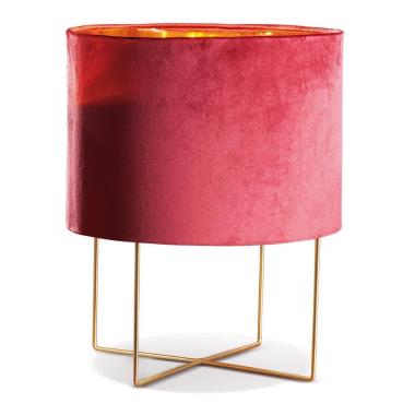 Lampada in ferro e velluto karol d.35xh.45 cm