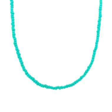 Collana con Perline Turchese in ARGENTO 925 Galvanica Rosa