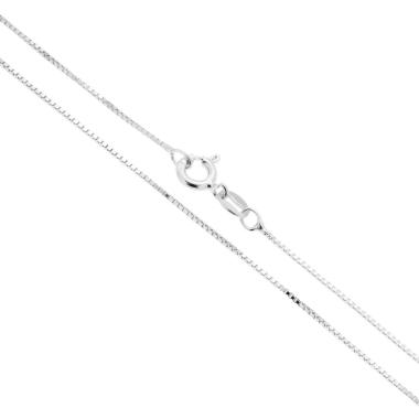 Catena Veneziana Diamantata 015 sezione mm 0.8 lunghezza cm 40 in ARGENTO 925