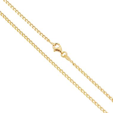 Catena Grumetta Diamantata 060 sezione mm 2.2 lunghezza cm 50 in ARGENTO 925 Galvanica Oro