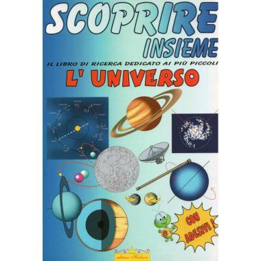 Libro da leggere scoprire l'universo con adesivi