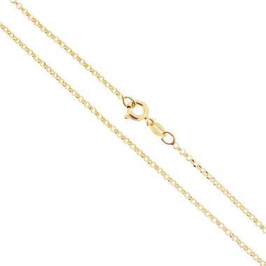 Catena Rolo Diamantata 025 sezione mm 1.7 lunghezza cm 40 in ARGENTO 925 Galvanica Oro