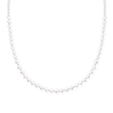 Collana Perla Degrade in Vetro perlato con filo e chiusura in ARGENTO 925 Galvanica Oro