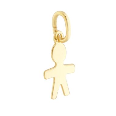 Ciondolo Bimbo mm 11 plain in ARGENTO 925 Galvanica Oro