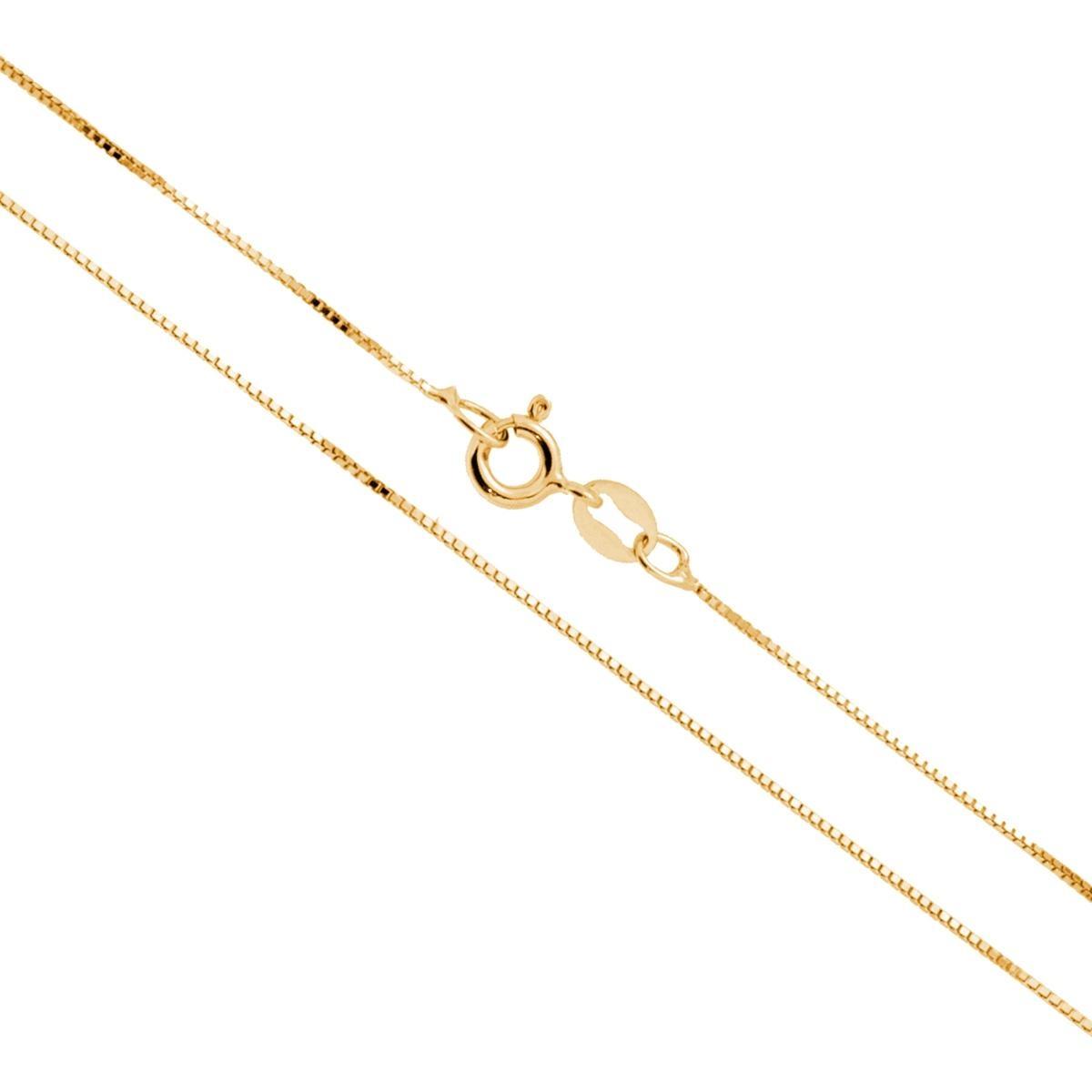 Catena Veneziana Diamantata 012 sezione mm 0.7 lunghezza cm 50 in ARGENTO 925 Galvanica Oro