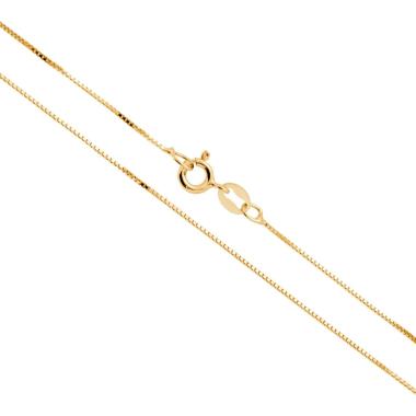 Catena Veneziana Diamantata 012 sezione mm 0.7 lunghezza cm 50 in ARGENTO 925 Galvanica Oro