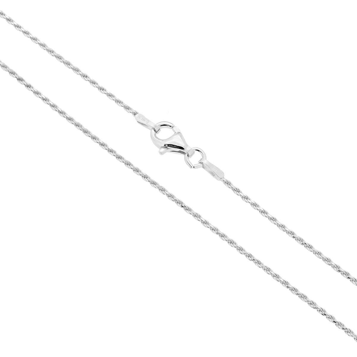 Catena Corda 025 sezione mm 1,25 lunghezza cm 40 in ARGENTO 925