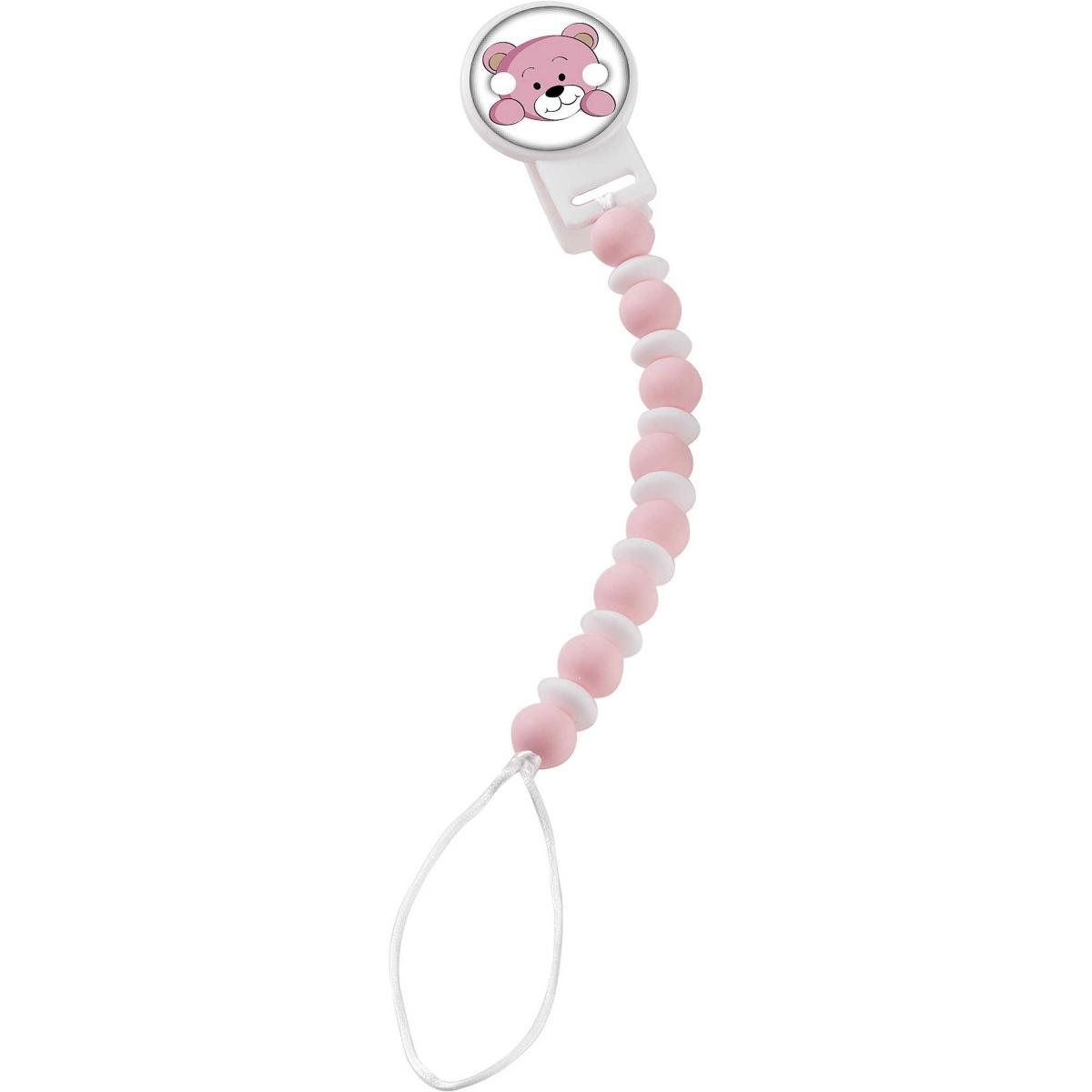 Spilla portaciuccio rosa orsetto Valenti
