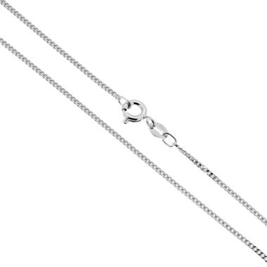 Catena Grumetta Diamantata 040 sezione mm 1.4 lunghezza cm 45 in ARGENTO 925 Galvanica Rodio