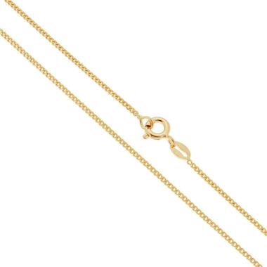 Catena Grumetta Diamantata 040 sezione mm 1.4 lunghezza cm 40 in ARGENTO 925 Galvanica Oro