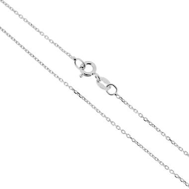 Catena Forzatina 030 sezione mm 1.1 lunghezza cm 40 in ARGENTO 925 Galvanica Rodio