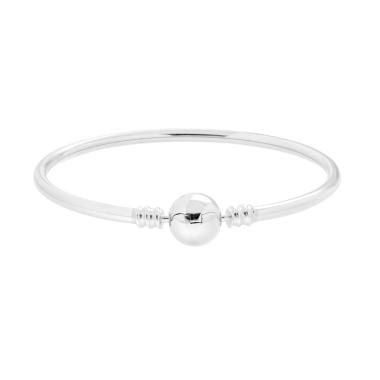 Bracciale Rigido Canna mm 3 con chiusura a Sfera in ARGENTO 925